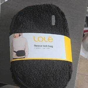 Lolë Black Fleece Belt Bag